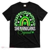 Shenanigans Squad Rainbow Leopard St Patricks Day  T-Shirt thumb 0