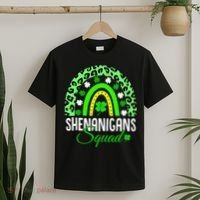Shenanigans Squad Rainbow Leopard St Patricks Day  T-Shirt thumb 2