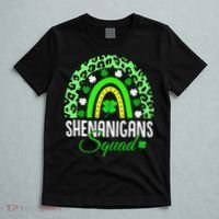 Shenanigans Squad Rainbow Leopard St Patricks Day  T-Shirt thumb 5