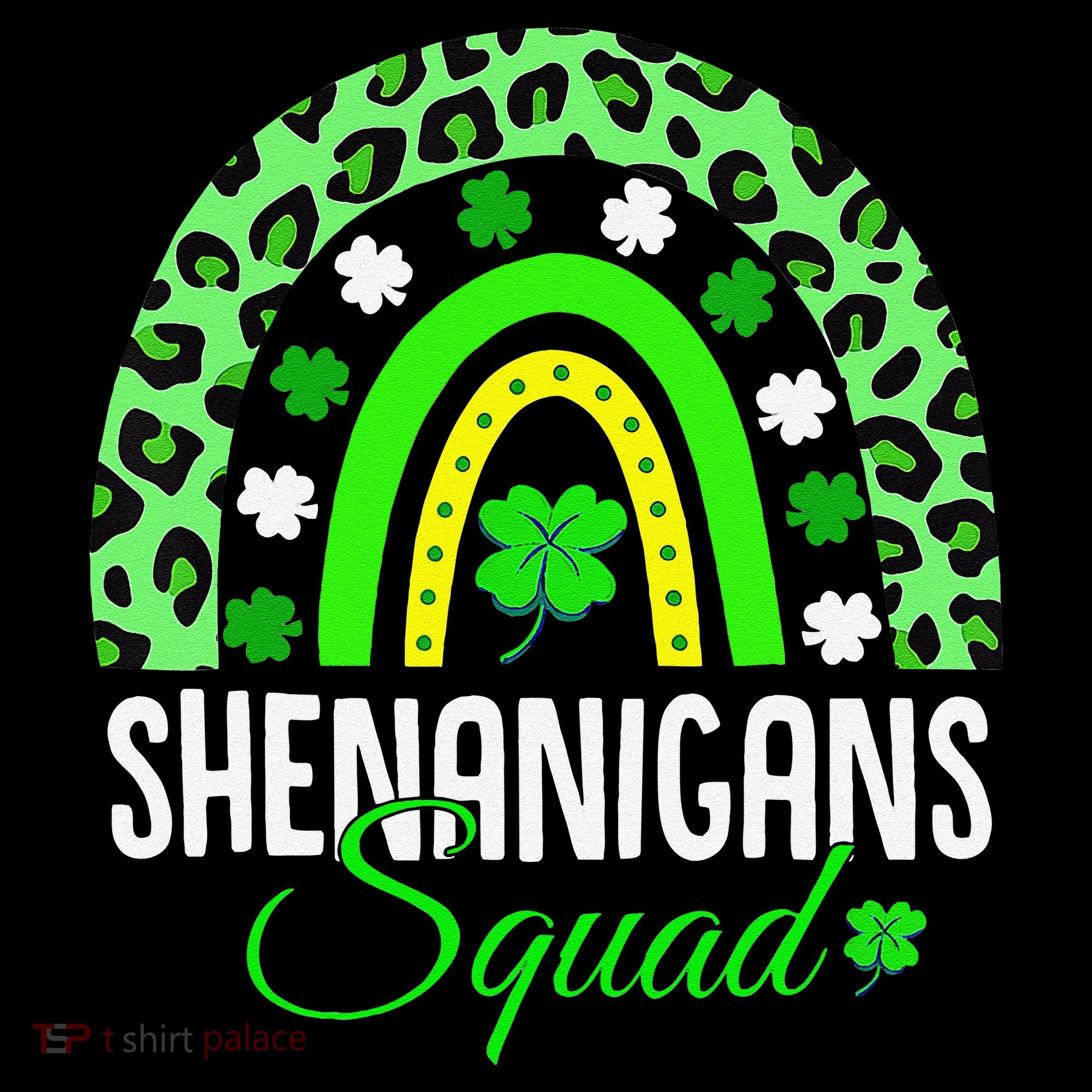 Shenanigans Squad Rainbow Leopard St Patricks Day  Backpack