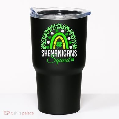 Shenanigans Squad Rainbow Leopard St Patricks Day  Tumbler