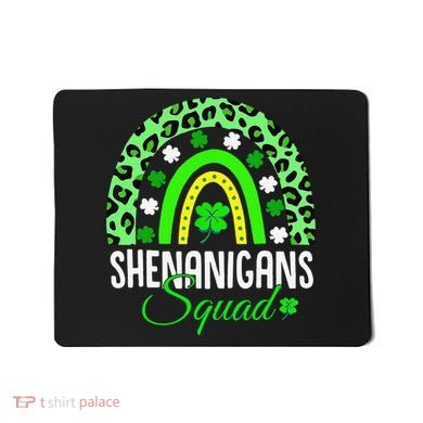 Shenanigans Squad Rainbow Leopard St Patricks Day  Mousepad