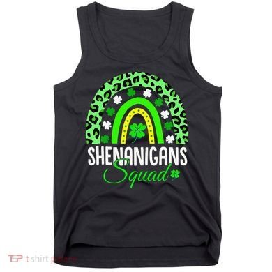 Shenanigans Squad Rainbow Leopard St Patricks Day  Tank Top