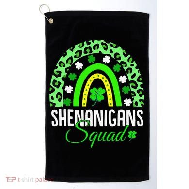 Shenanigans Squad Rainbow Leopard St Patricks Day  Golf Towel
