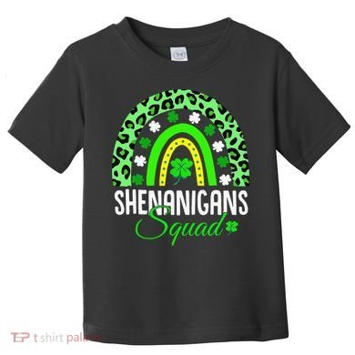 Shenanigans Squad Rainbow Leopard St Patricks Day  Toddler T-Shirt