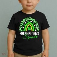 Shenanigans Squad Rainbow Leopard St Patricks Day  Toddler T-Shirt thumb 2