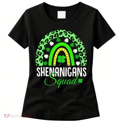 Shenanigans Squad Rainbow Leopard St Patricks Day  Women's T-Shirt