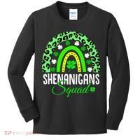 Shenanigans Squad Rainbow Leopard St Patricks Day  Kids Long Sleeve Shirt thumb 0