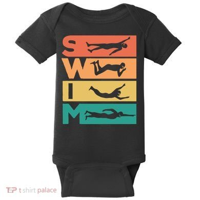 Swim Swimmers Retrol Baby Bodysuit