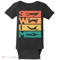 Swim Swimmers Retrol Baby Bodysuit thumb 0