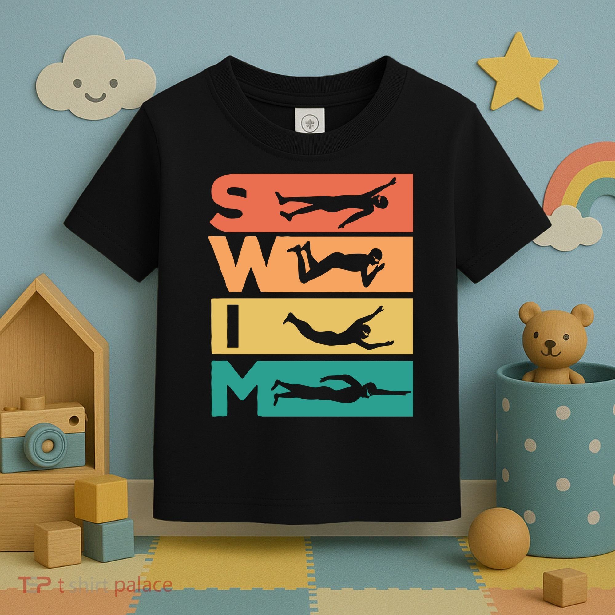 Swim Swimmers Retrol Toddler T-Shirt