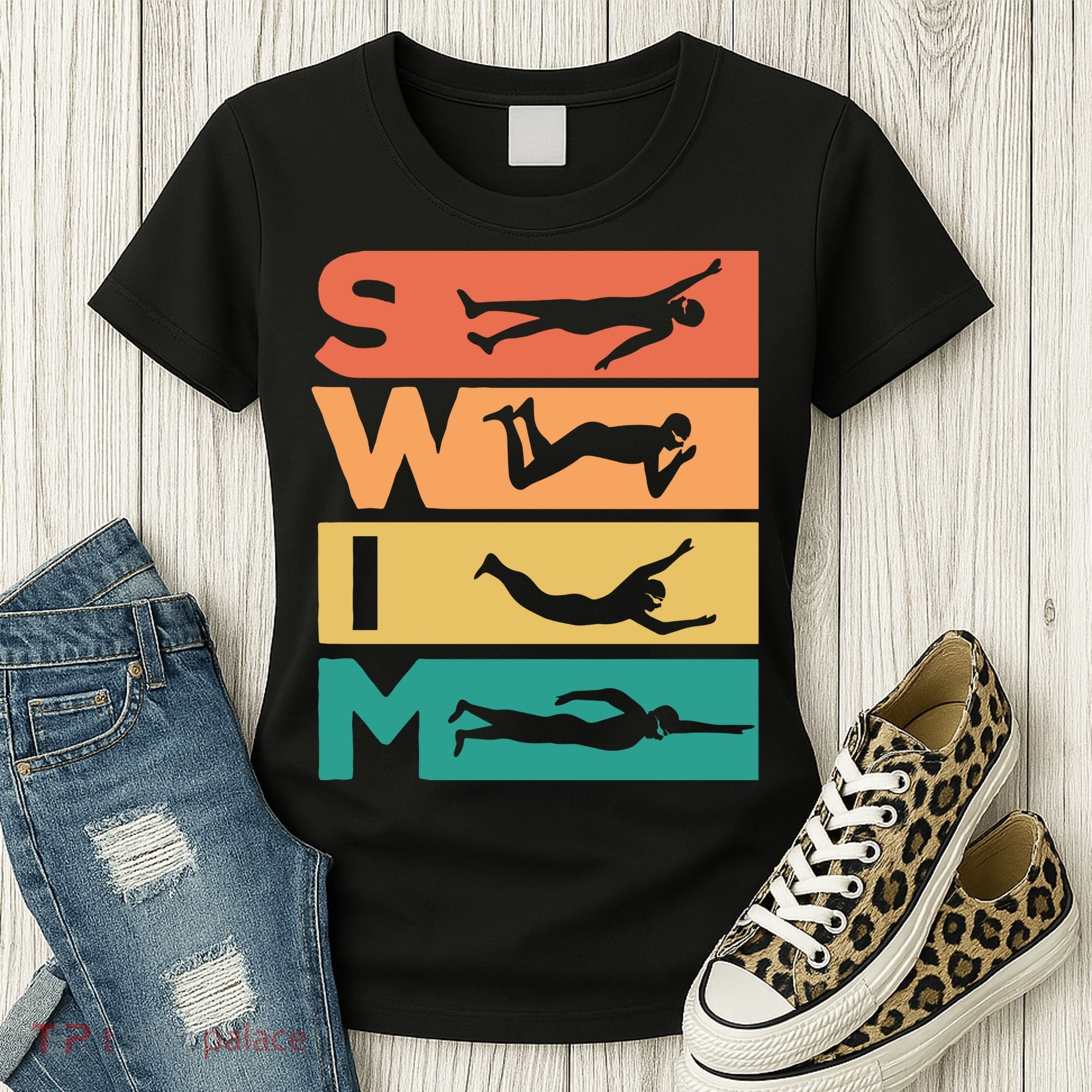 Swim Swimmers Retrol Women's T-Shirt