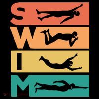 Swim Swimmers Retrol Women's T-Shirt thumb 6