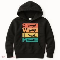 Swim Swimmers Retrol Kids Hoodie thumb 0