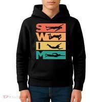 Swim Swimmers Retrol Kids Hoodie thumb 4