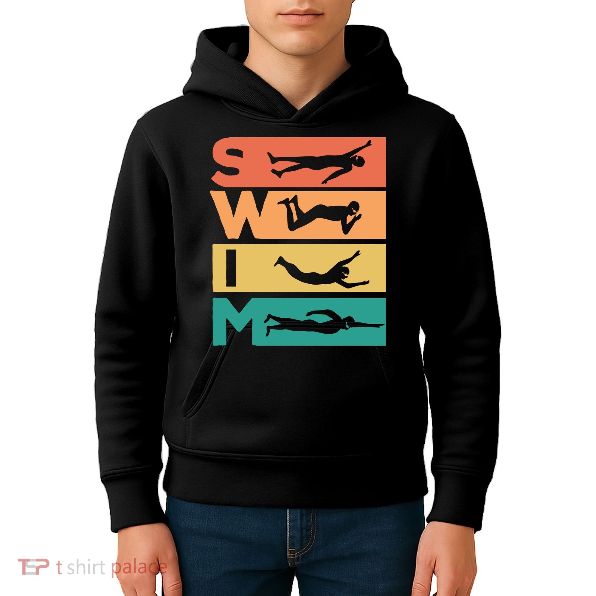Swim Swimmers Retrol Kids Hoodie