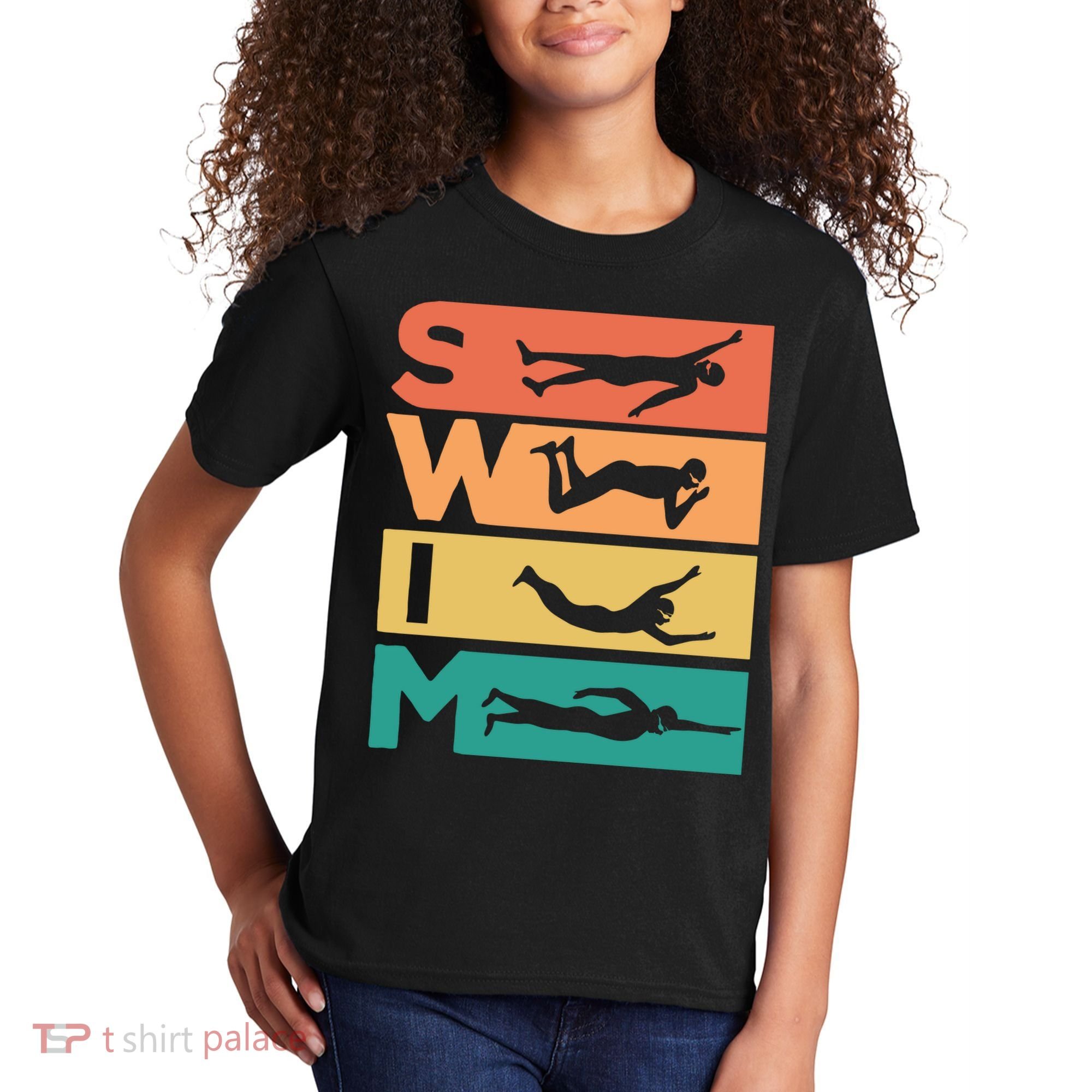 Swim Swimmers Retrol Kids T-Shirt