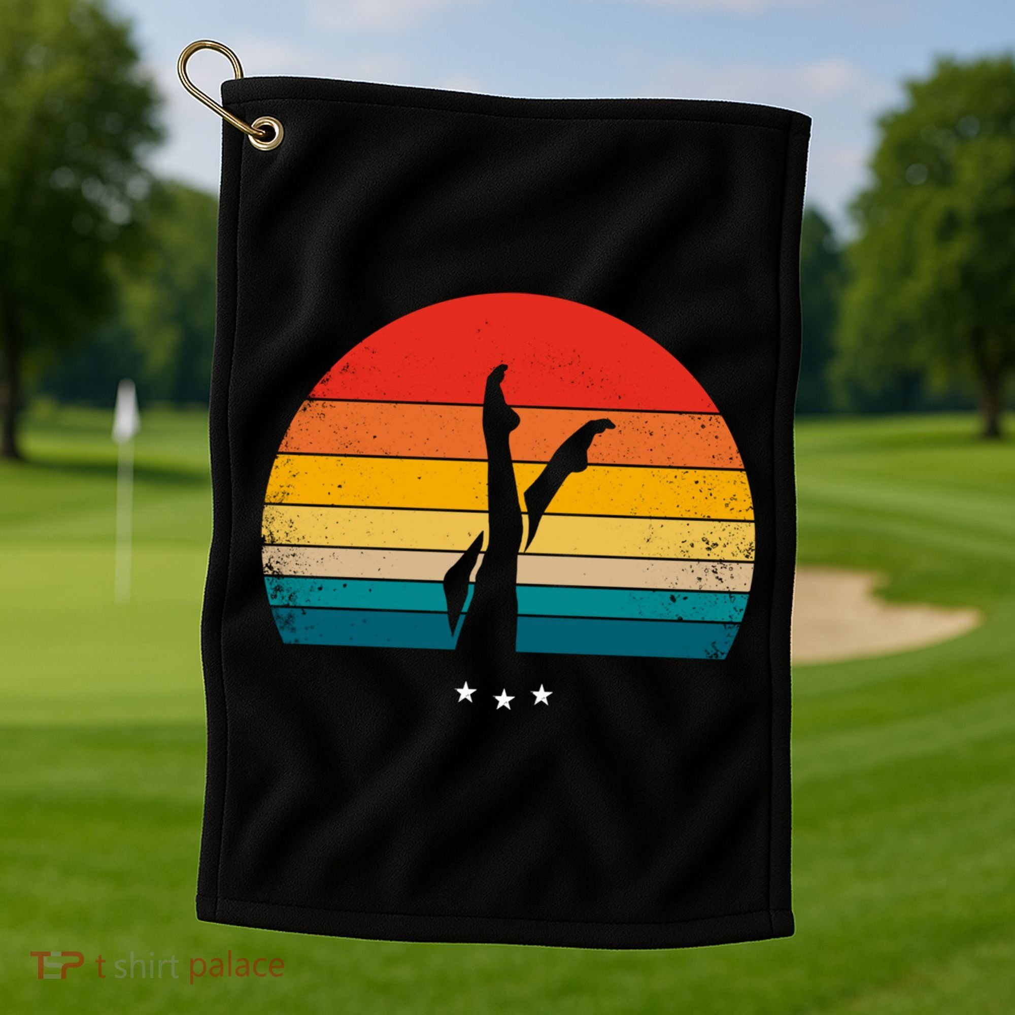Synchronized Swimming Retro Gift Golf Towel