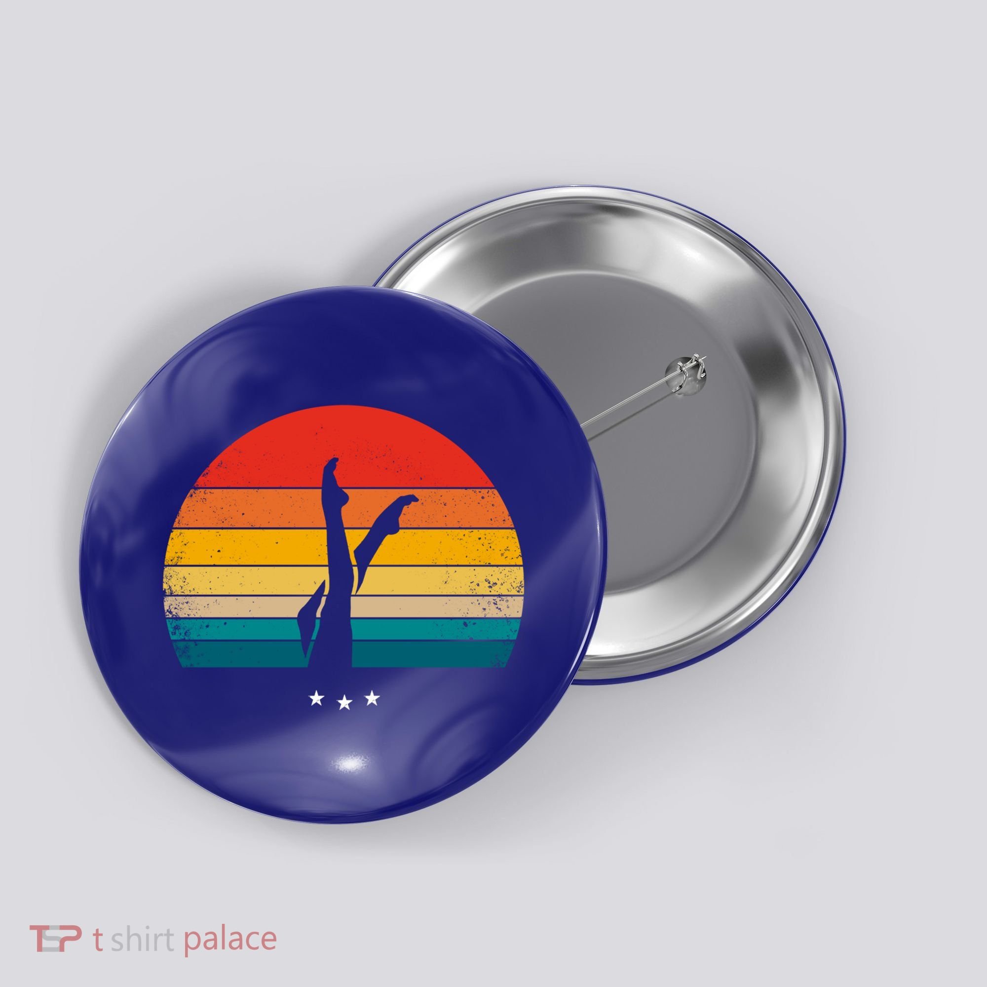 Synchronized Swimming Retro Gift Button