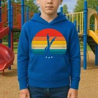 Synchronized Swimming Retro Gift Kids Hoodie thumb 2
