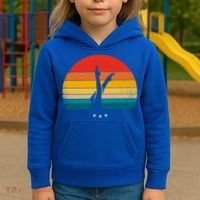 Synchronized Swimming Retro Gift Kids Hoodie thumb 3