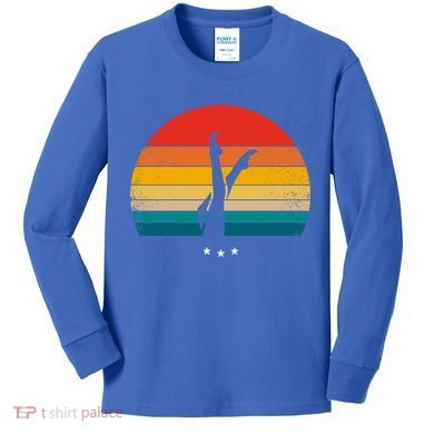 Synchronized Swimming Retro Gift Kids Long Sleeve Shirt