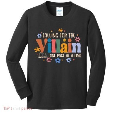 Spicy Smut Reader Falling For The Villain One Page At A Time Kids Long Sleeve Shirt