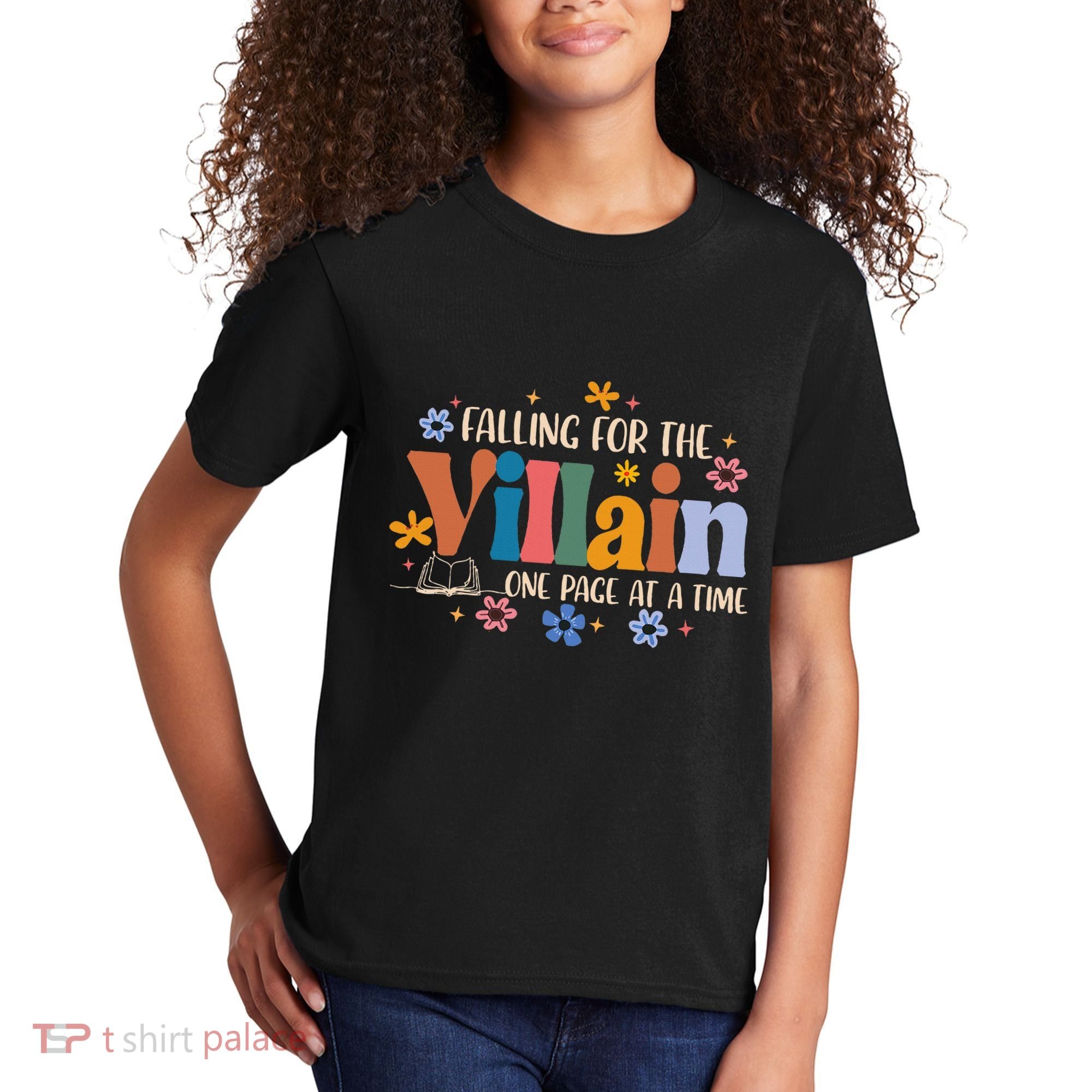 Spicy Smut Reader Falling For The Villain One Page At A Time Kids T-Shirt
