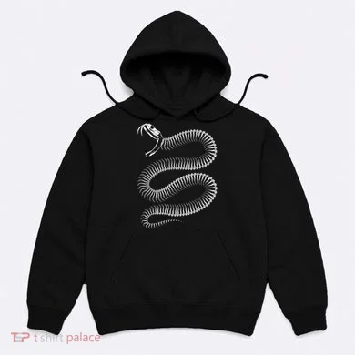 Snake Skeleton Reptile Python Cobra Herpetologist Hoodie