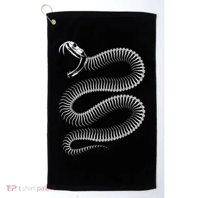 Snake Skeleton Reptile Python Cobra Herpetologist Golf Towel