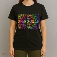 Sped Squad Rainbow Colorful T-Shirt thumb 4