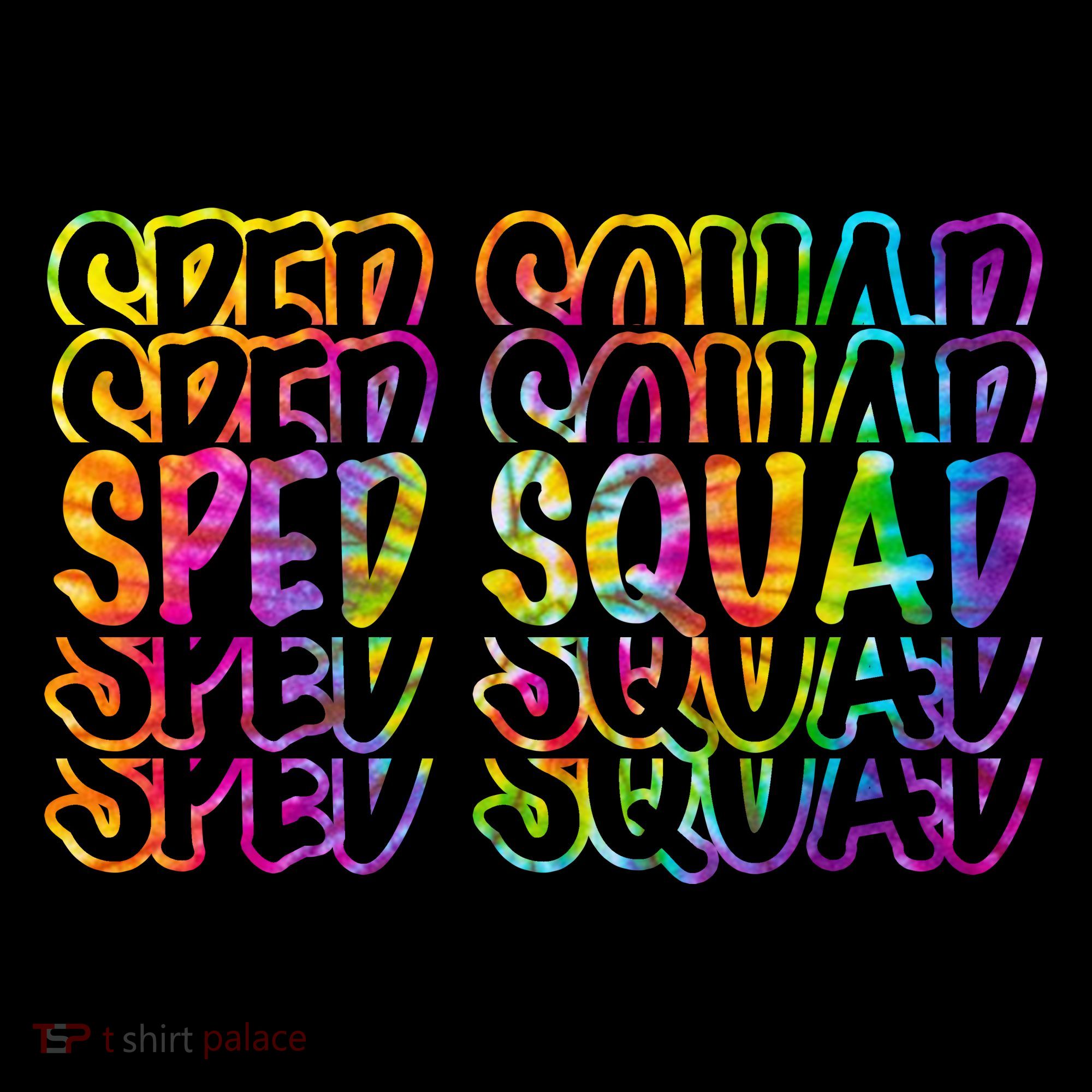 Sped Squad Rainbow Colorful T-Shirt