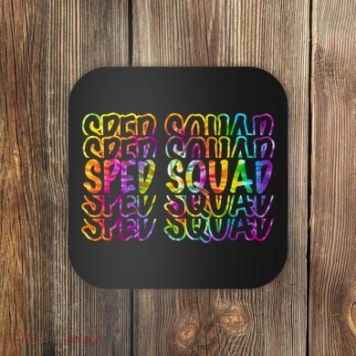 Sped Squad Rainbow Colorful Coaster