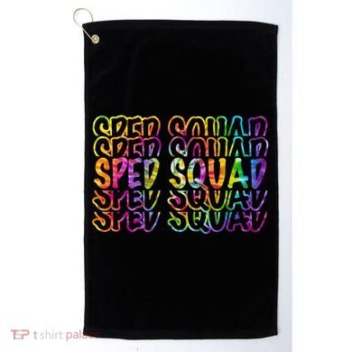 Sped Squad Rainbow Colorful Golf Towel