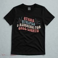 Stars Stripes Running For Call Lights CNA Nurse 4th Of July T-Shirt thumb 5