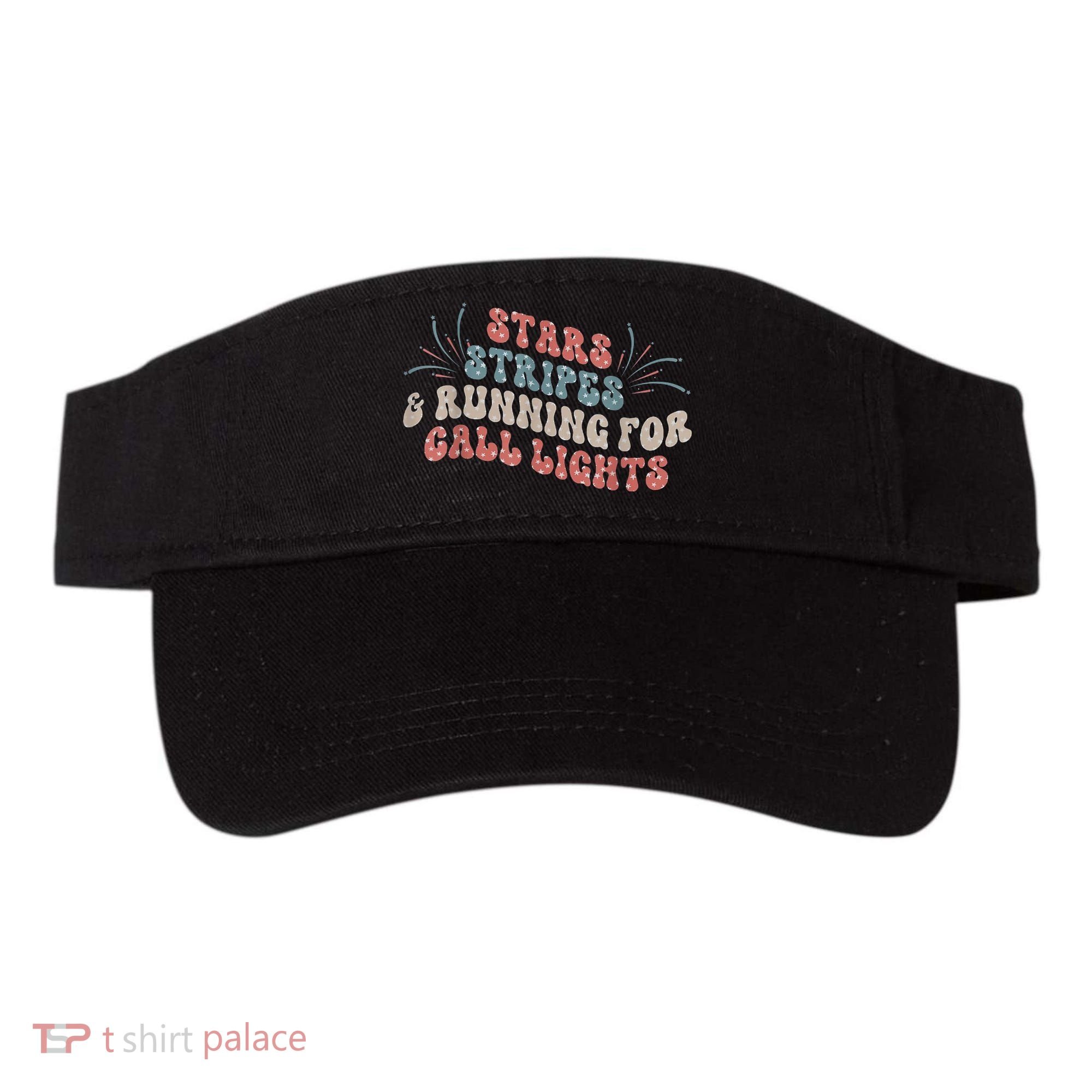 Stars Stripes Running For Call Lights CNA Nurse 4th Of July Visor