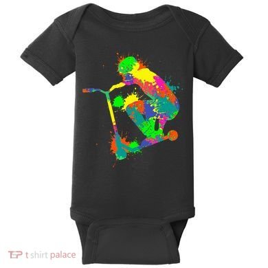 Stunt Scooter Rider Baby Bodysuit