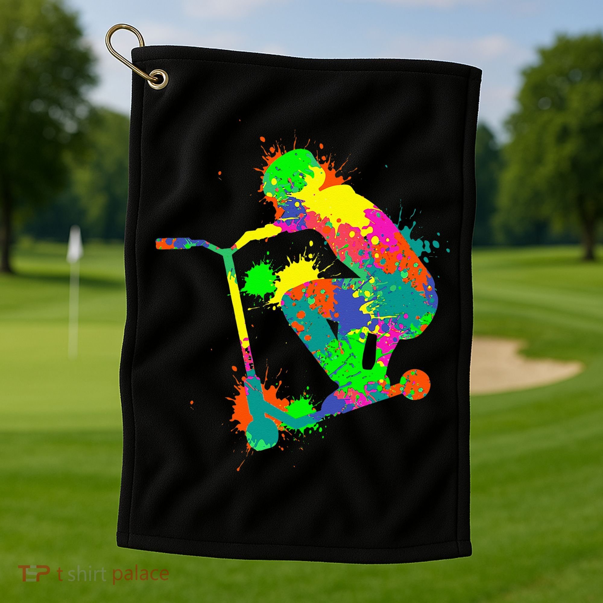 Stunt Scooter Rider Golf Towel