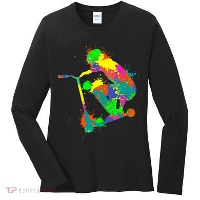 Stunt Scooter Rider Women's Long Sleeve Shirt