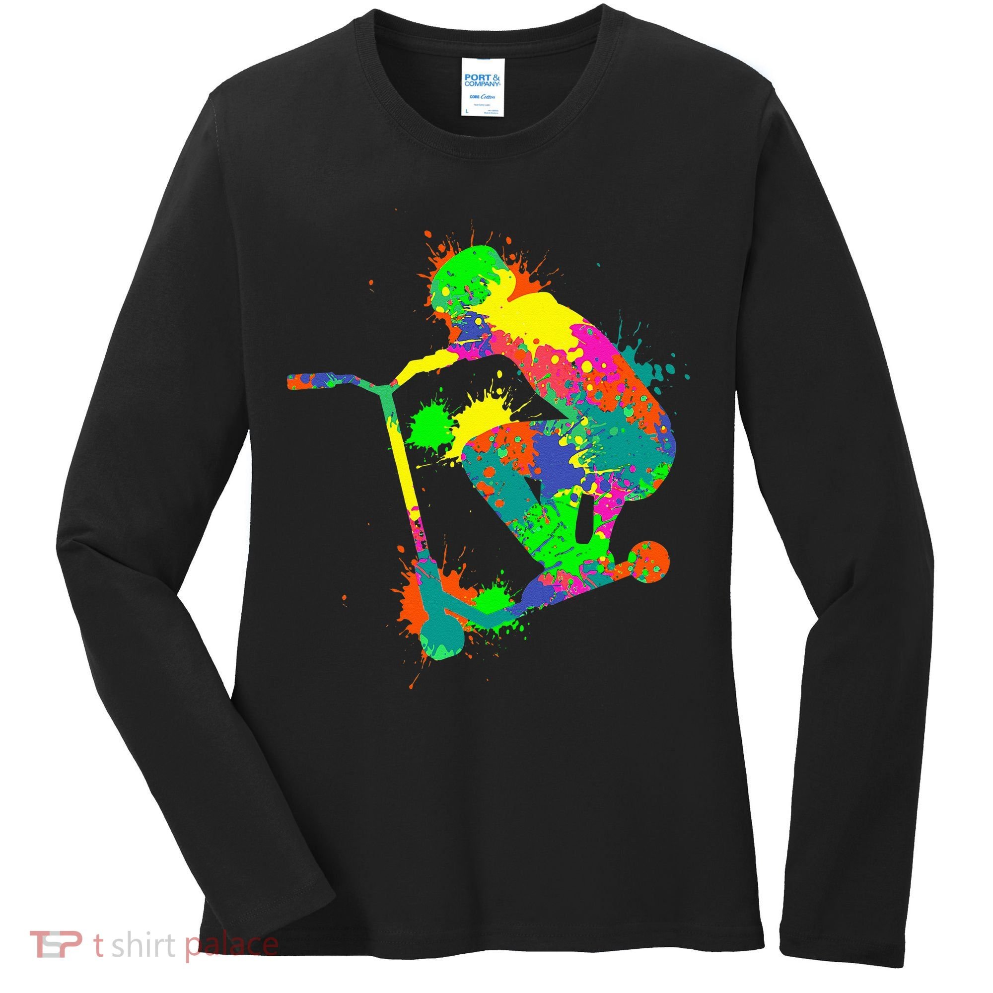 Stunt Scooter Rider Women's Long Sleeve Shirt