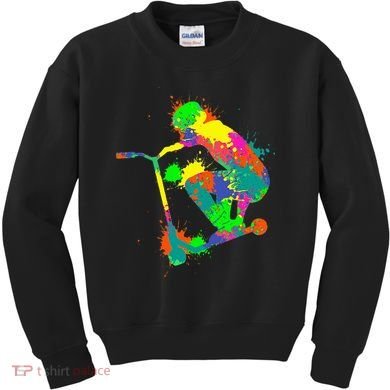 Stunt Scooter Rider Kids Sweatshirt