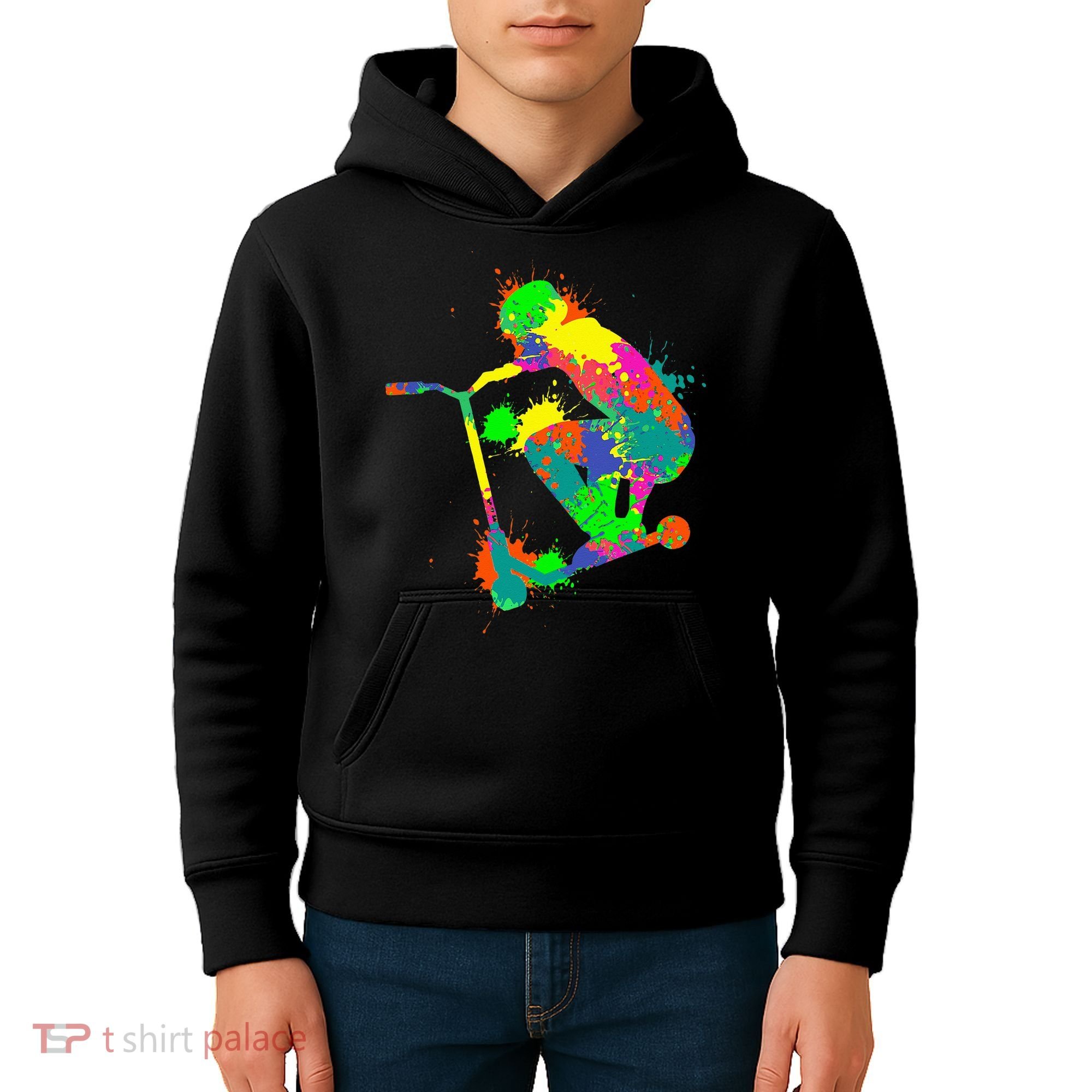 Stunt Scooter Rider Kids Hoodie