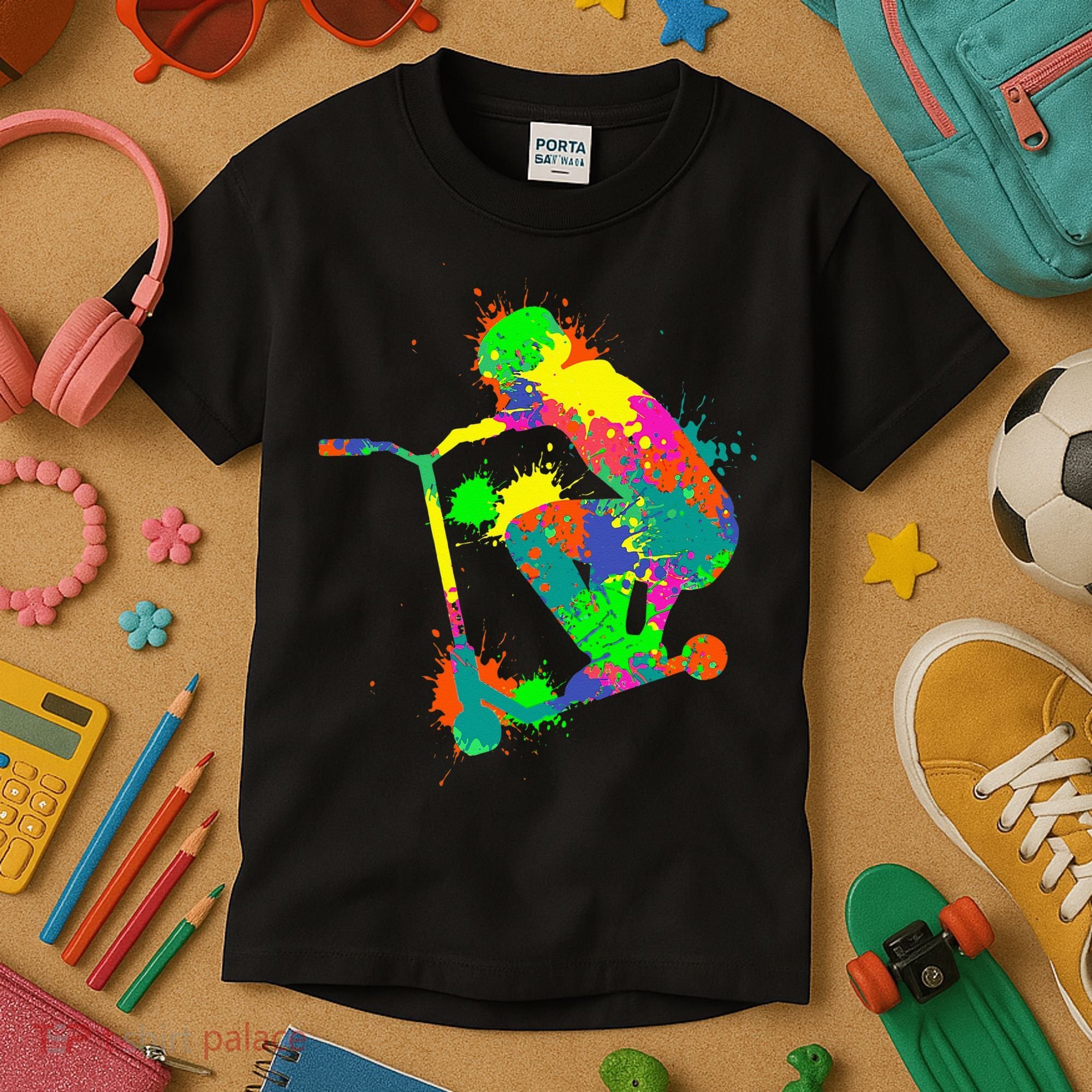 Stunt Scooter Rider Kids T-Shirt