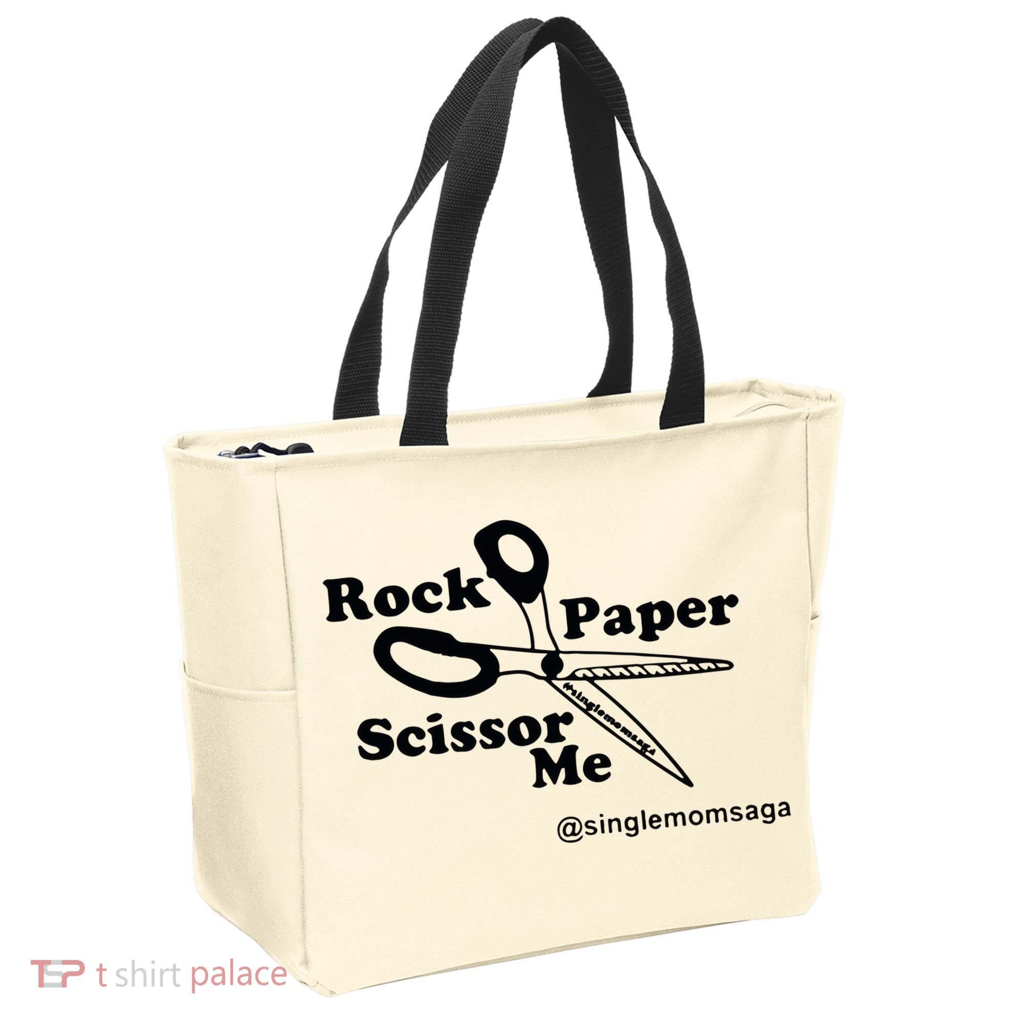 Sam Sparkswood Rock Paper Scissor Me Singlemomsaga Tote Bag