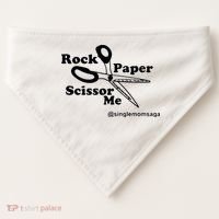 Sam Sparkswood Rock Paper Scissor Me Singlemomsaga USA-Made Doggie Bandana thumb 0