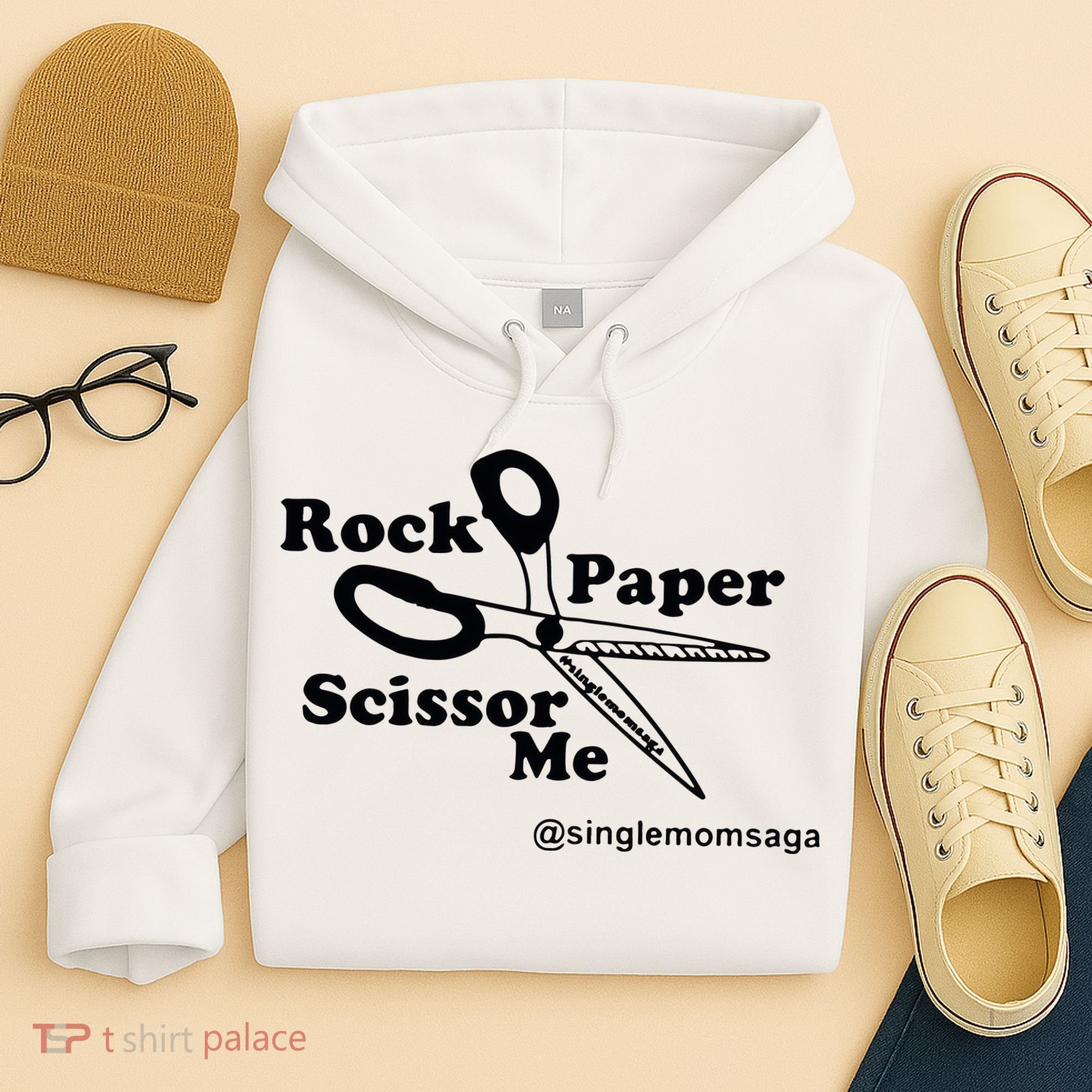 Sam Sparkswood Rock Paper Scissor Me Singlemomsaga Hoodie