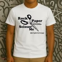 Sam Sparkswood Rock Paper Scissor Me Singlemomsaga T-Shirt thumb 3