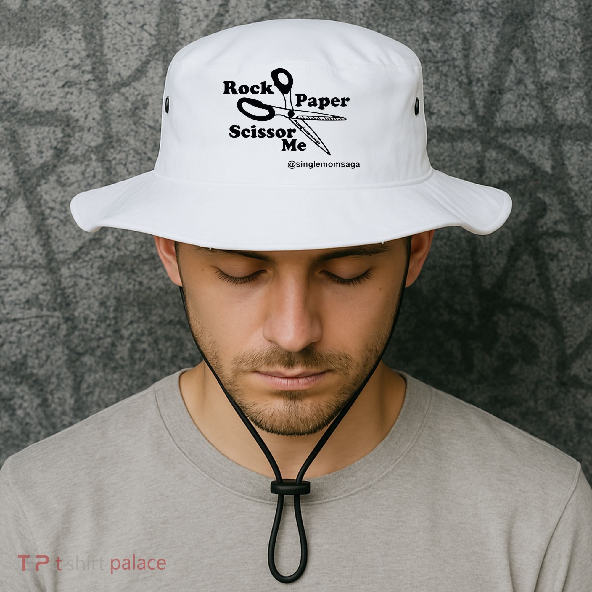 Sam Sparkswood Rock Paper Scissor Me Singlemomsaga Bucket Hat