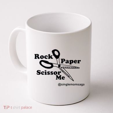 Sam Sparkswood Rock Paper Scissor Me Singlemomsaga Coffee Mug