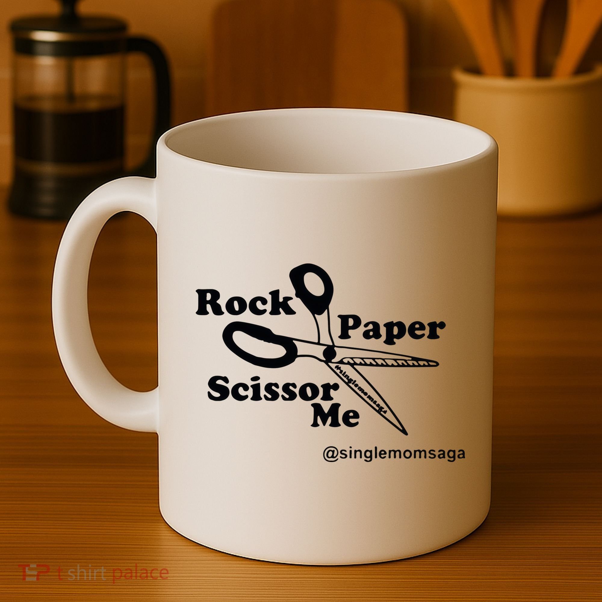 Sam Sparkswood Rock Paper Scissor Me Singlemomsaga Coffee Mug